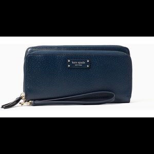 Kate Spade Blue Carryall Wristlet Purse